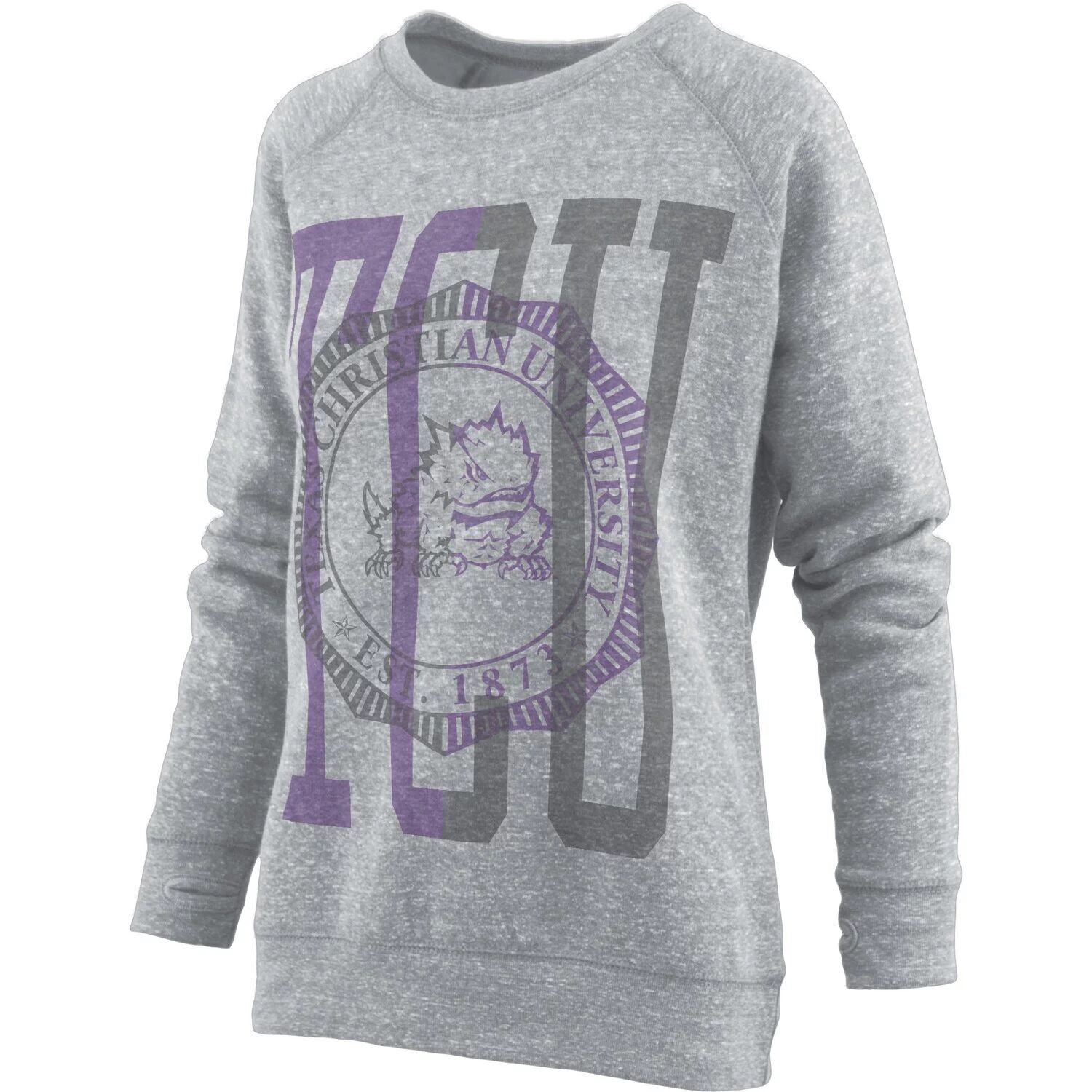 Женский пуловер Pressbox Heather Grey TCU Horned Frogs Knobi реглан, толстовка
Женский пуловер Pressbox Heather Grey TCU Horned Frogs Knobi реглан, толстовка