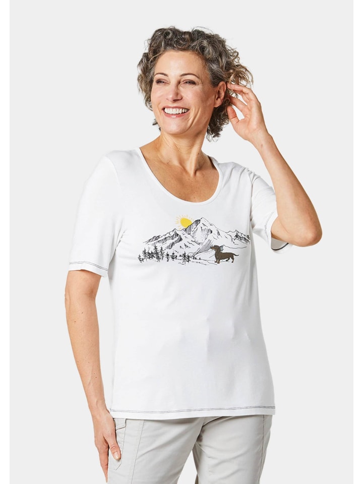 GOLDNER Укороченный размер: Футболка. Удобная футболка с белым принтом на передней части
GOLDNER Укороченный размер: Футболка. Удобная футболка с белым принтом на передней части