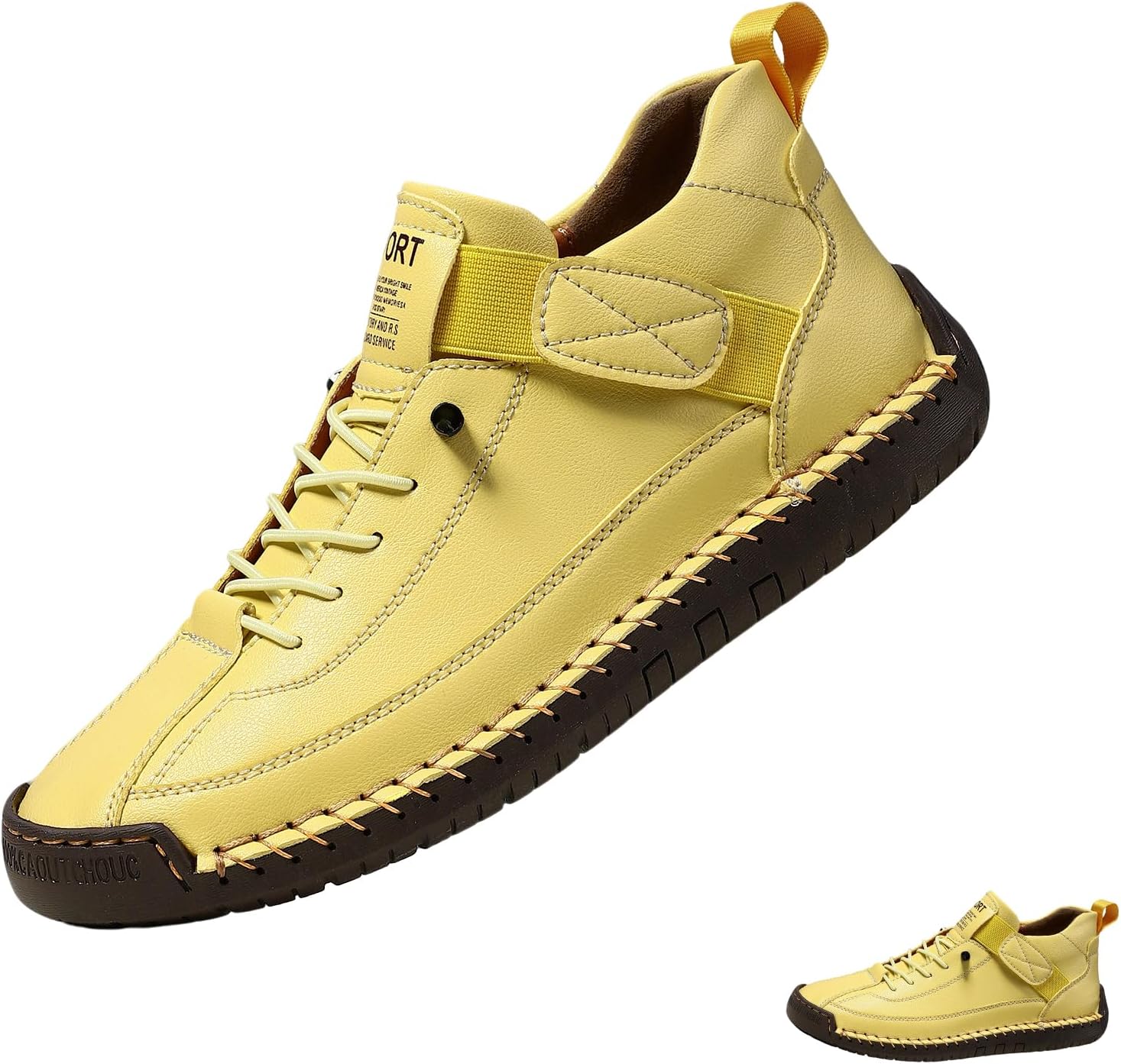 Мужские ботинки для мужчин, высокие лоферы, обувь Челси из кожи, повседневная и нарядная ручной работы, модные кроссовки, мягкие для работы и прогулок Generic, желтый
Мужские ботинки для мужчин, высокие лоферы, обувь Челси из кожи, повседневная и нарядная ручной работы, модные кроссовки, мягкие для работы и прогулок Generic, желтый