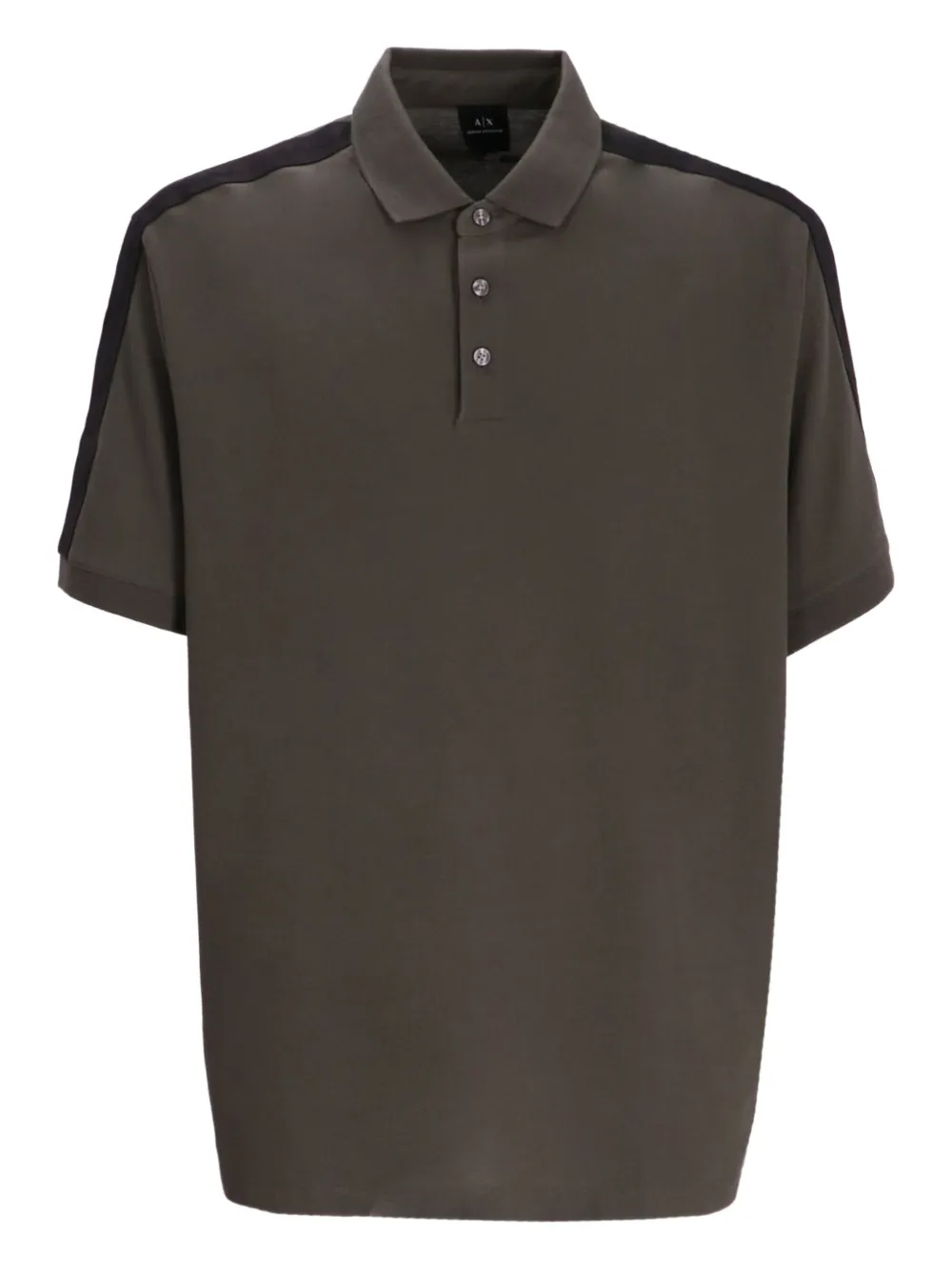 Рубашка поло со вставками Armani Exchange, коричневый 
Рубашка поло со вставками Armani Exchange, коричневый