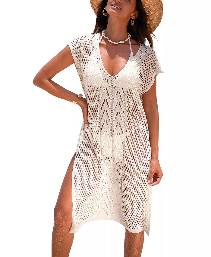 Женское пляжное платье-накидка с V-образным вырезом, связанное крючком Cupshe, коричневый/бежевый
Женское пляжное платье-накидка с V-образным вырезом, связанное крючком Cupshe, коричневый/бежевый