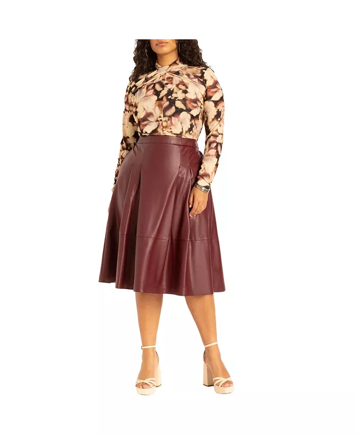 Юбка миди из искусственной кожи больших размеров ELOQUII, черный
Юбка миди из искусственной кожи больших размеров ELOQUII, черный