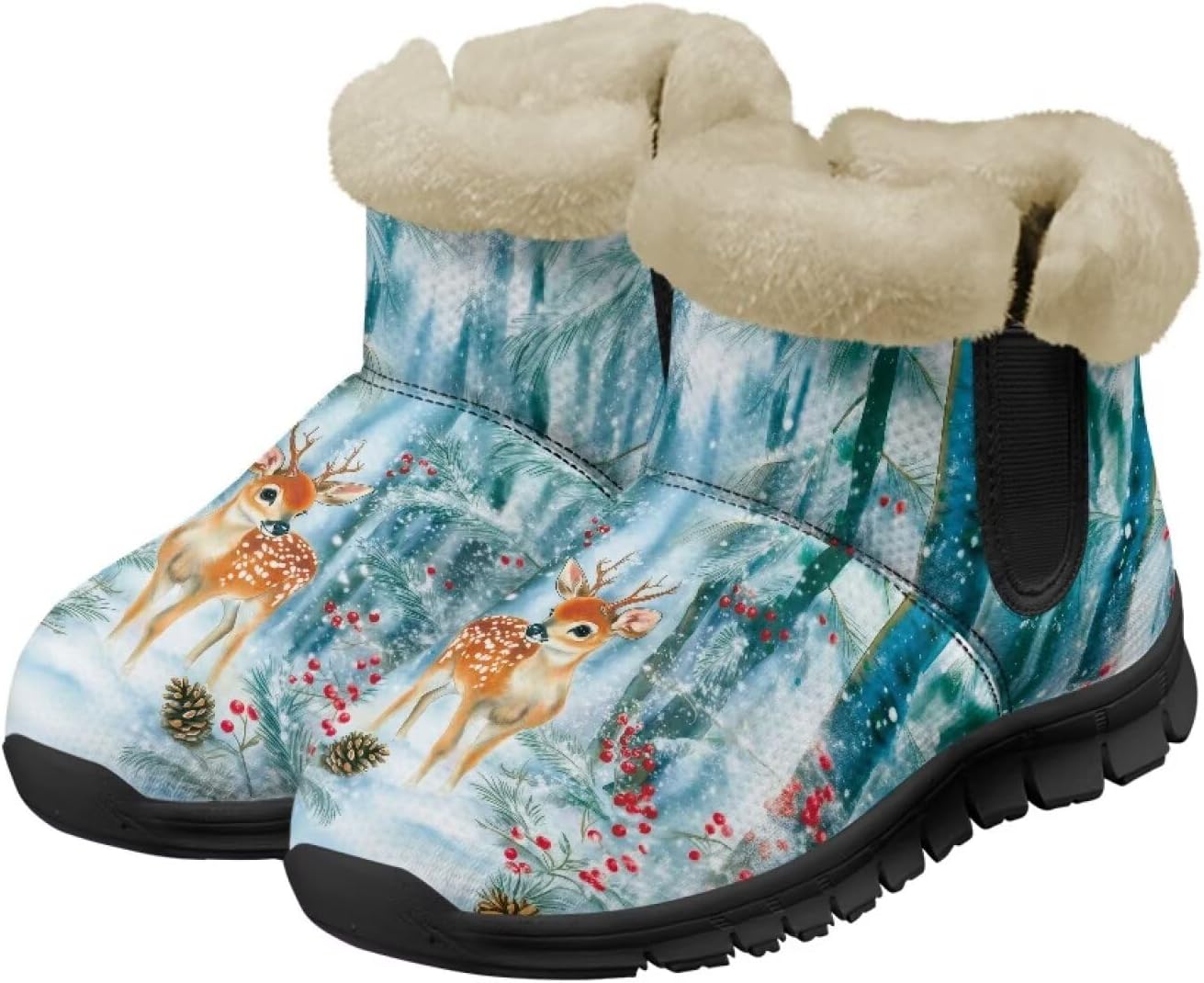 Зимние ботинки для женщин и мужчин с меховой подкладкой, противоскользящие, удобные, теплые, зимние ботинки Noprintge, Deer
Зимние ботинки для женщин и мужчин с меховой подкладкой, противоскользящие, удобные, теплые, зимние ботинки Noprintge, Deer