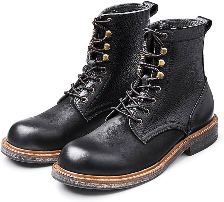 Мужские кожаные ботинки ретро, шнуровка, мотоциклетные ботинки, вестерн, чукка (Размер: 8.5, Цвет: Карри) Gloeckyx, черный
Мужские кожаные ботинки ретро, шнуровка, мотоциклетные ботинки, вестерн, чукка (Размер: 8.5, Цвет: Карри) Gloeckyx, черный