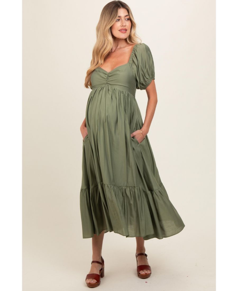 Платье миди для беременных, оливкового цвета, с драпировкой, вырезом сердечко и ярусным кроем Pinkblush, Olive green
Платье миди для беременных, оливкового цвета, с драпировкой, вырезом сердечко и ярусным кроем Pinkblush, Olive green