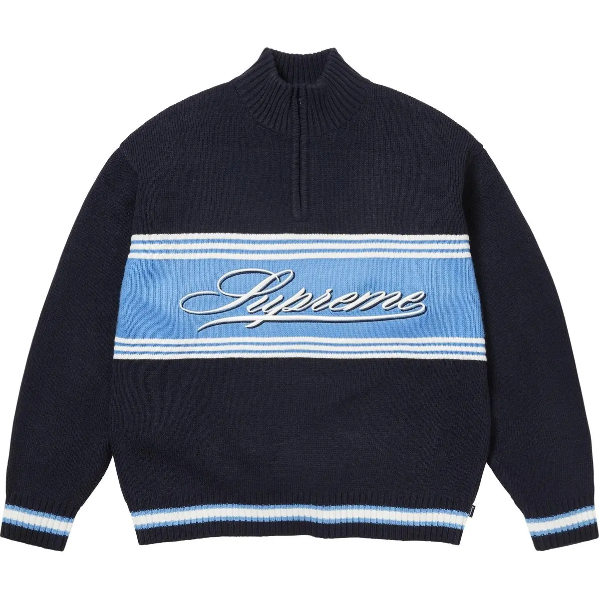 FW25 Script Stripe Half Zip Sweater Unisex Supreme, синий/темно-синий
FW25 Script Stripe Half Zip Sweater Unisex Supreme, синий/темно-синий