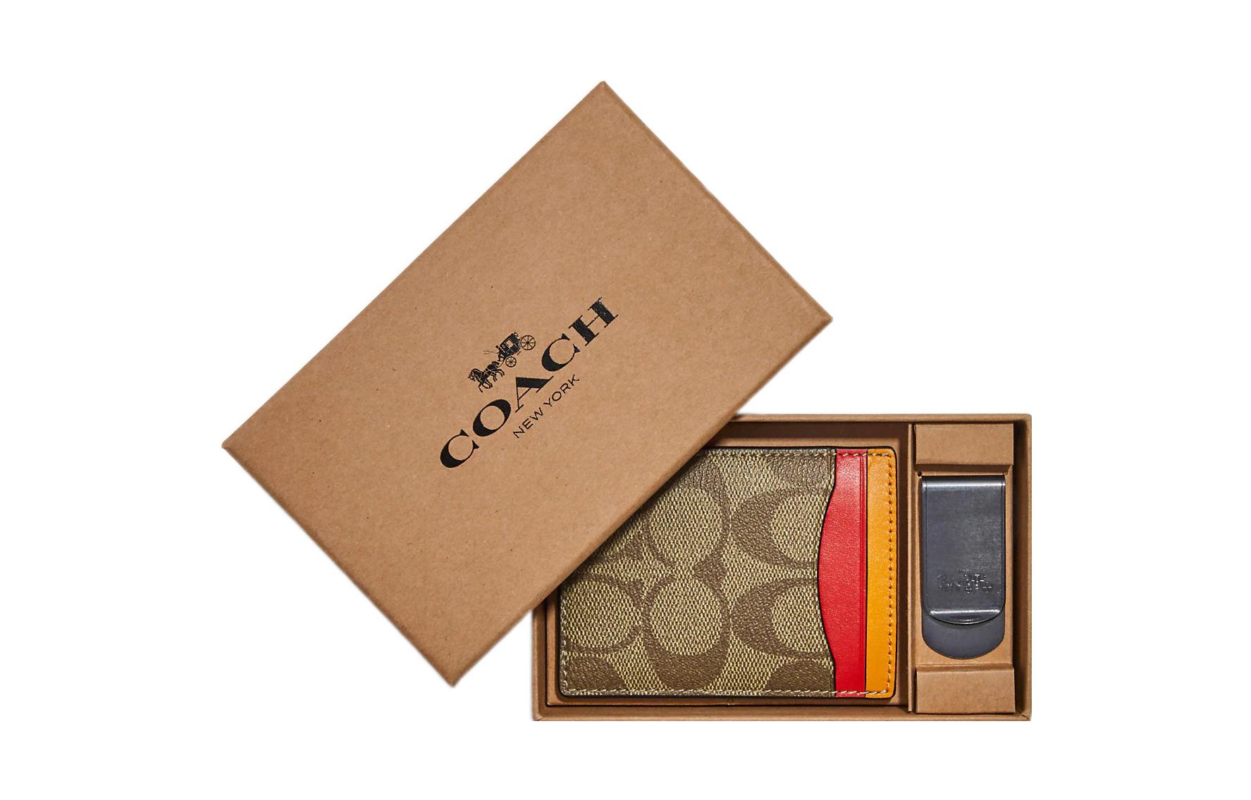 COACH 3 в 1 кошелек из покрытого холста с кардхолдером из телячьей кожи мужской brown
COACH 3 в 1 кошелек из покрытого холста с кардхолдером из телячьей кожи мужской brown