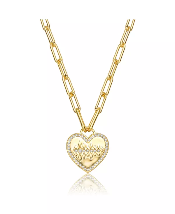 Шикарное ожерелье в форме сердца с позолотой 14 карат и кубическим цирконием для подростков/молодых людей Gigigirl, gold
Шикарное ожерелье в форме сердца с позолотой 14 карат и кубическим цирконием для подростков/молодых людей Gigigirl, gold