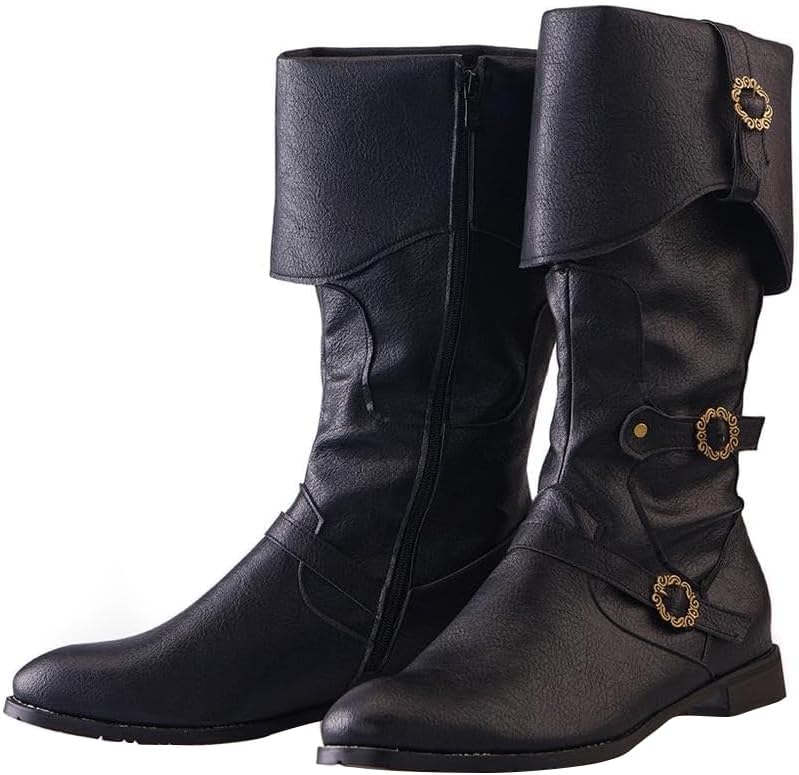 Мужские ренессансные сапоги Пиратский костюм Сапоги в стиле средневекового стимпанка Винтажная обувь для косплея на Хэллоуин Ace Shock, черный
Мужские ренессансные сапоги Пиратский костюм Сапоги в стиле средневекового стимпанка Винтажная обувь для косплея на Хэллоуин Ace Shock, черный