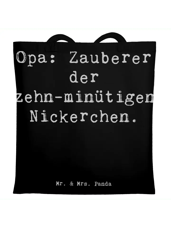 Сумка для переноски Mr & Mrs Panda Opa Nickerchenmeister, черный 
Сумка для переноски Mr & Mrs Panda Opa Nickerchenmeister, черный