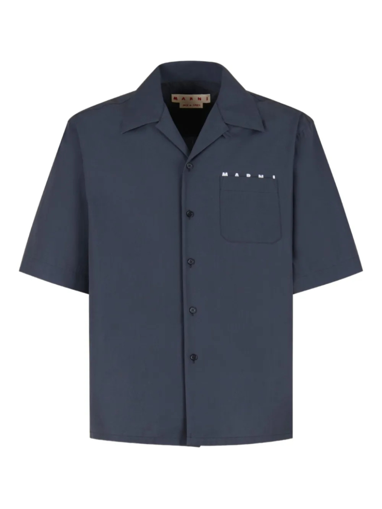 Рубашка с коротким рукавом и застежкой на пуговицы Marni, синий
Рубашка с коротким рукавом и застежкой на пуговицы Marni, синий