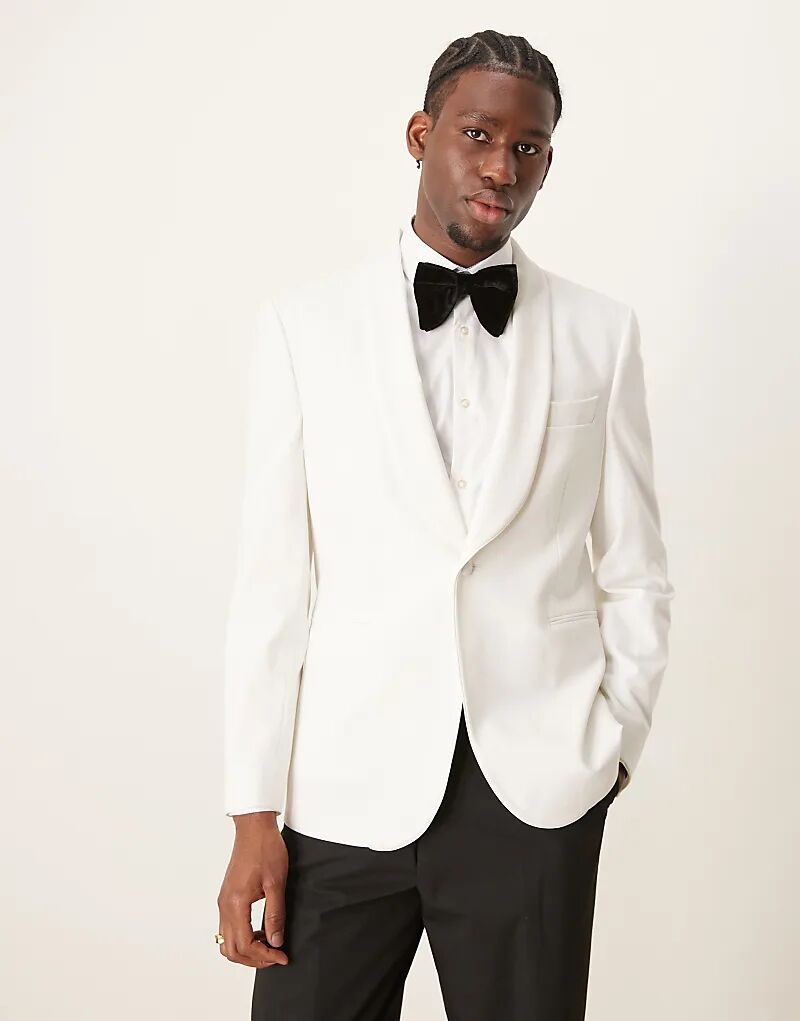 Узкий жакет-шаль ASOS DESIGN белого цвета
Узкий жакет-шаль ASOS DESIGN белого цвета