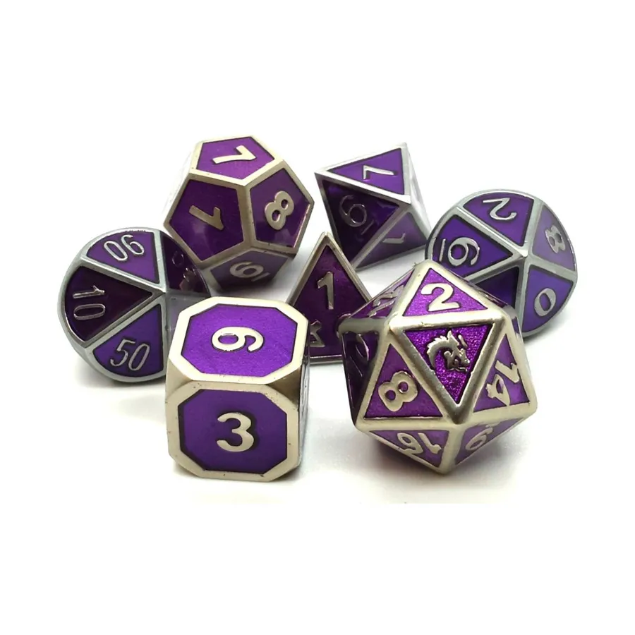 Набор Poly — фиолетовый металлик (7), Metal Dice - Elven Forged
Набор Poly — фиолетовый металлик (7), Metal Dice - Elven Forged