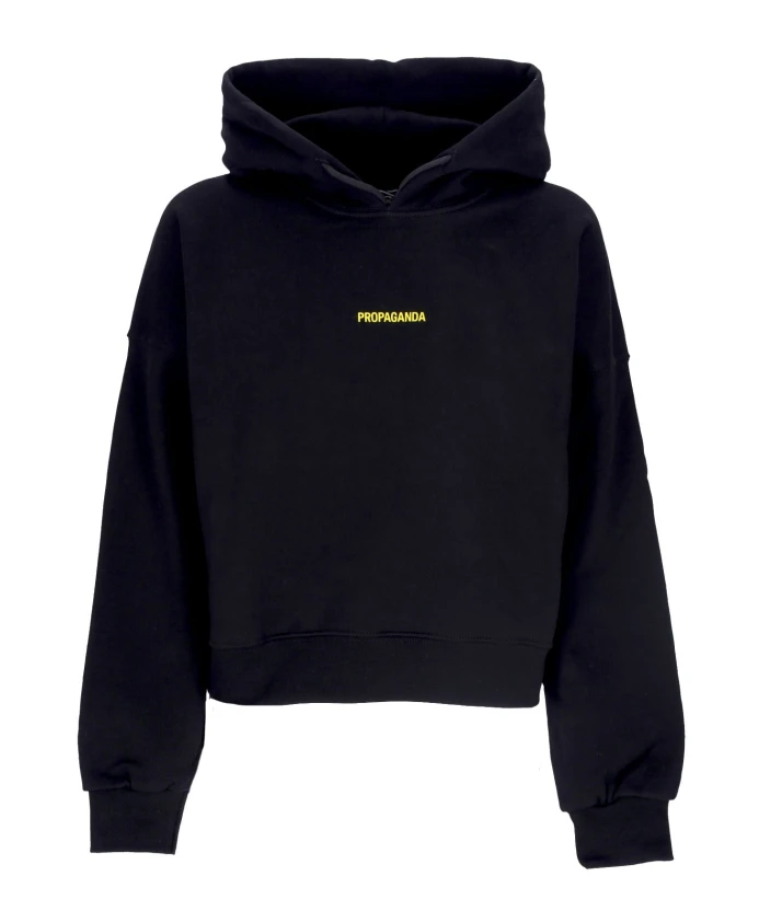 Черно-Желтая укороченная толстовка с капюшоном и логотипом в виде змеи. Propaganda, черный
Черно-Желтая укороченная толстовка с капюшоном и логотипом в виде змеи. Propaganda, черный