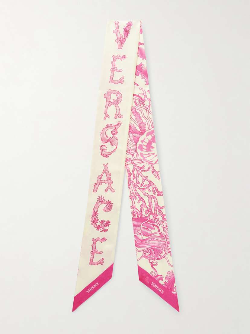 Шарф из шелкового твила с принтом Versace, розовый
Шарф из шелкового твила с принтом Versace, розовый