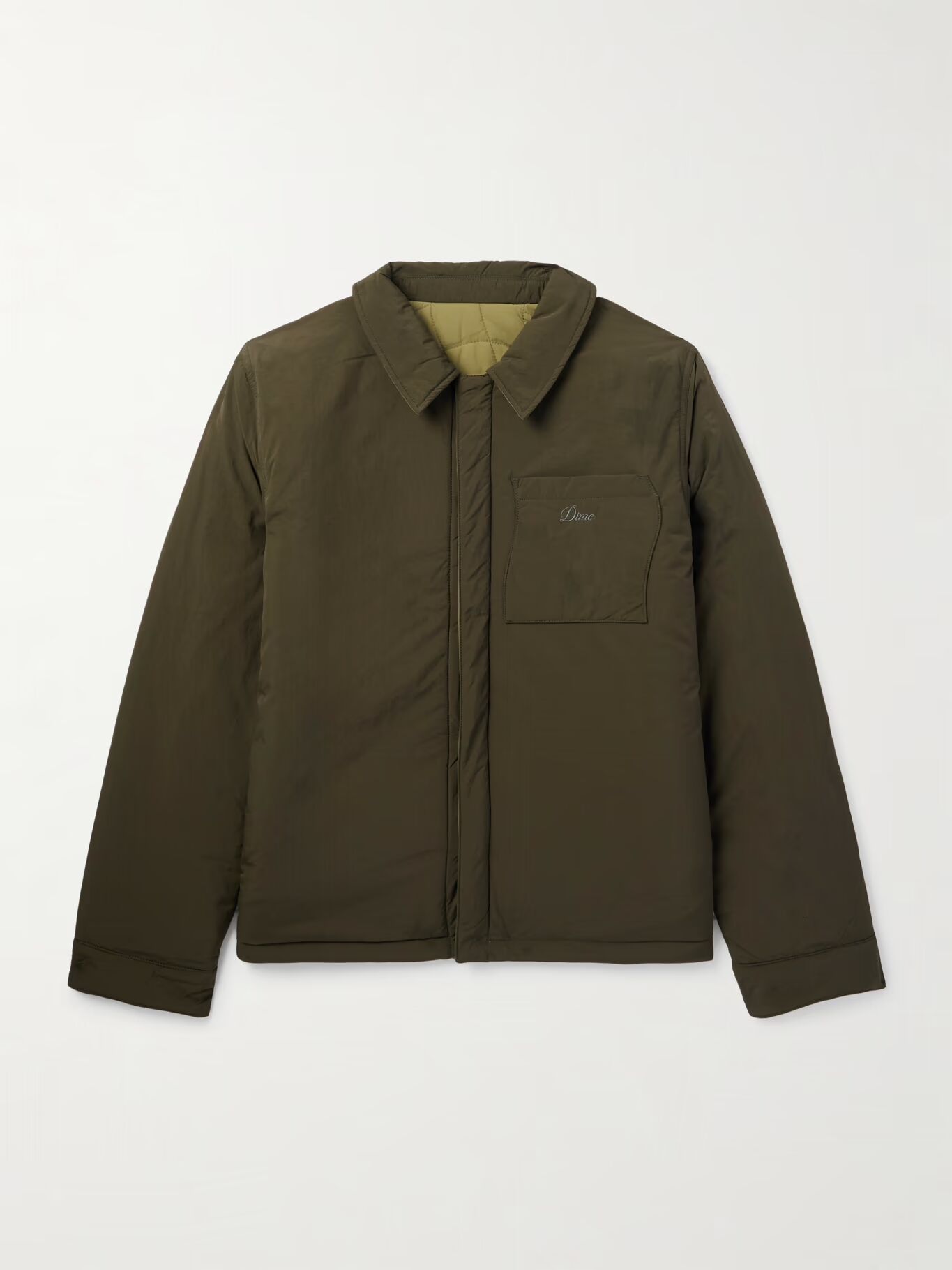 Двусторонняя куртка-стеганая с вышитым логотипом DIME, зеленый
Двусторонняя куртка-стеганая с вышитым логотипом DIME, зеленый