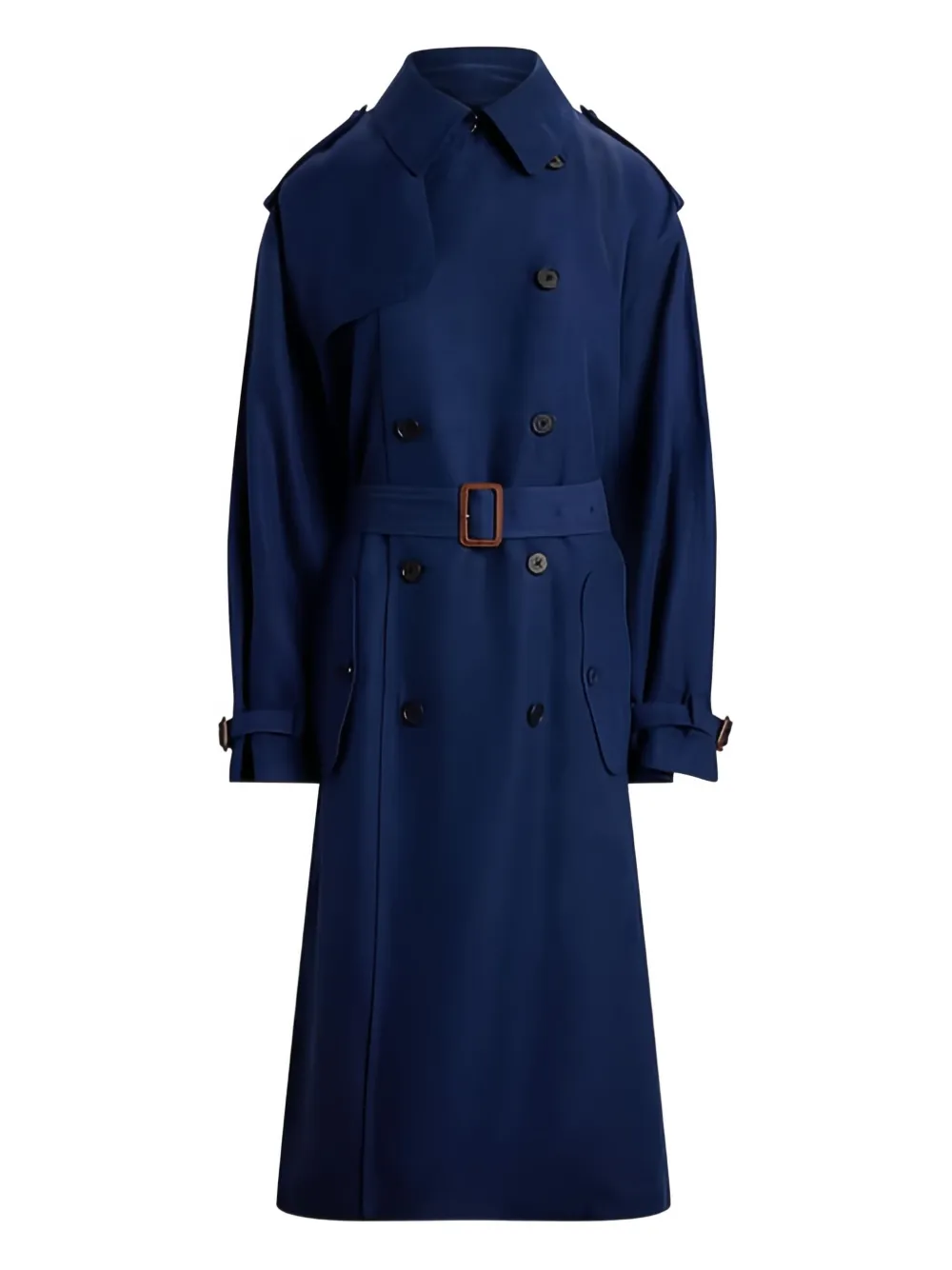 Двубортный тренчкот с поясом POLO RALPH LAUREN, синий 
Двубортный тренчкот с поясом POLO RALPH LAUREN, синий