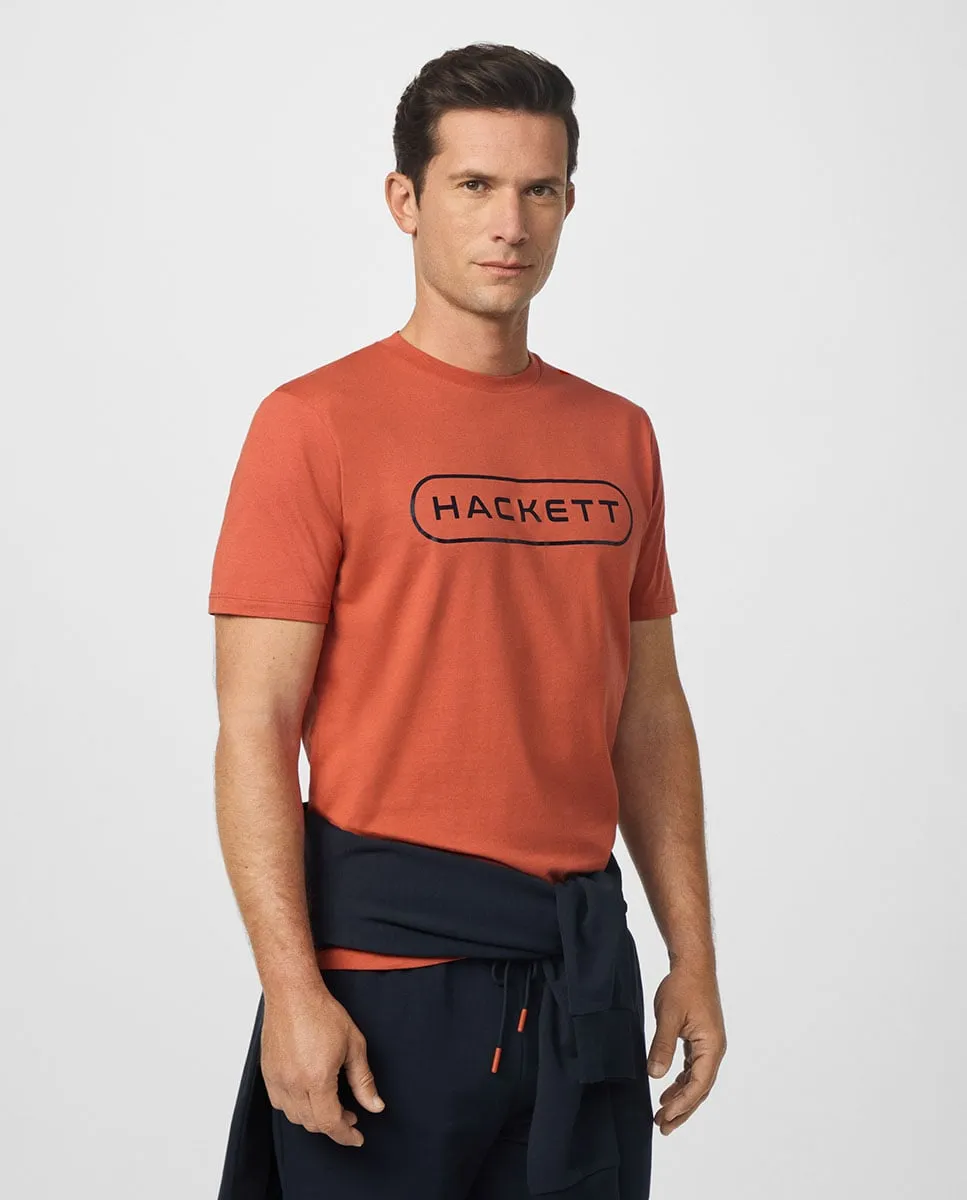 Мужская хлопковая футболка с логотипом на груди больших размеров Hackett, оранжевый
Мужская хлопковая футболка с логотипом на груди больших размеров Hackett, оранжевый