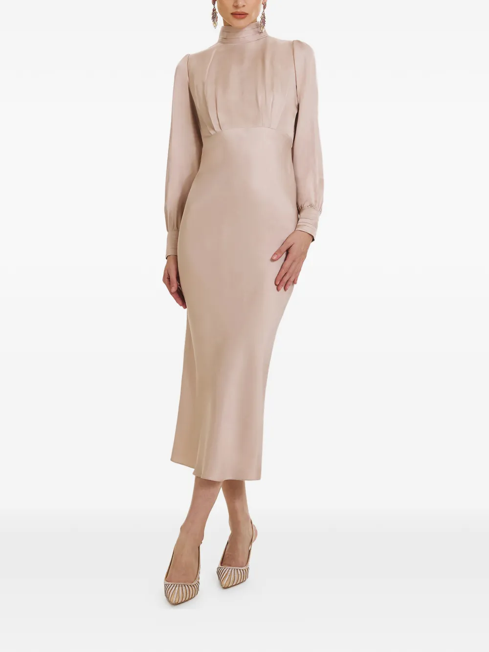 Платье миди с высоким воротником Jacob Framboise, нейтральный
Платье миди с высоким воротником Jacob Framboise, нейтральный