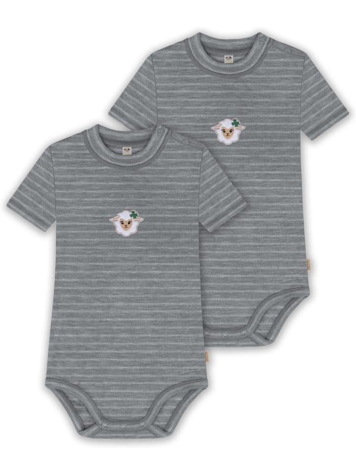 Normani Outdoor Sports Комплект из 2 детских боди с короткими рукавами из мериносовой шерсти в серую полоску
Normani Outdoor Sports Комплект из 2 детских боди с короткими рукавами из мериносовой шерсти в серую полоску