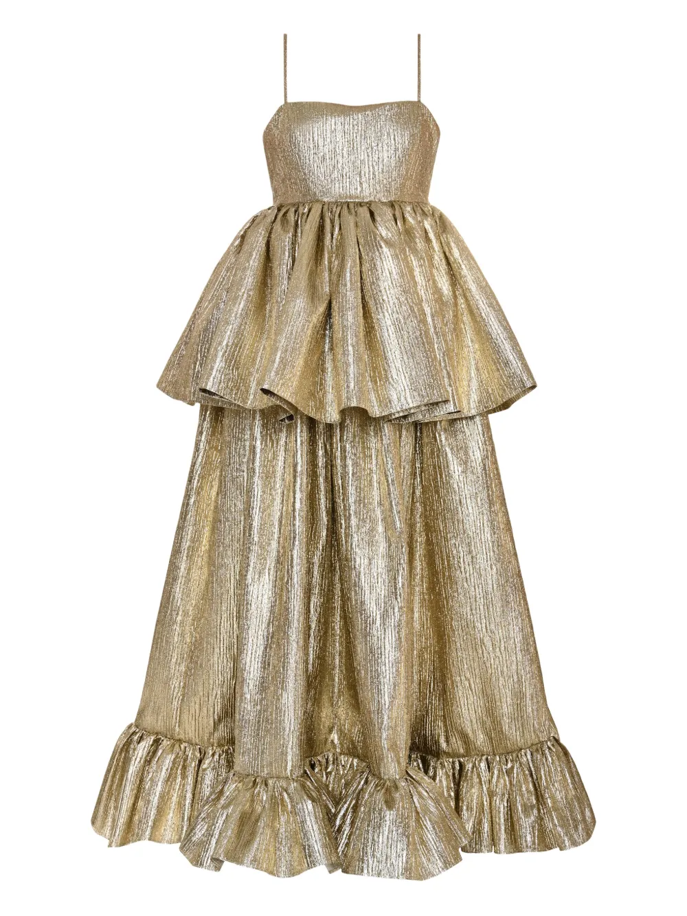 Ярусное платье макси с эффектом металлик ANOUKI, золотой
Ярусное платье макси с эффектом металлик ANOUKI, золотой