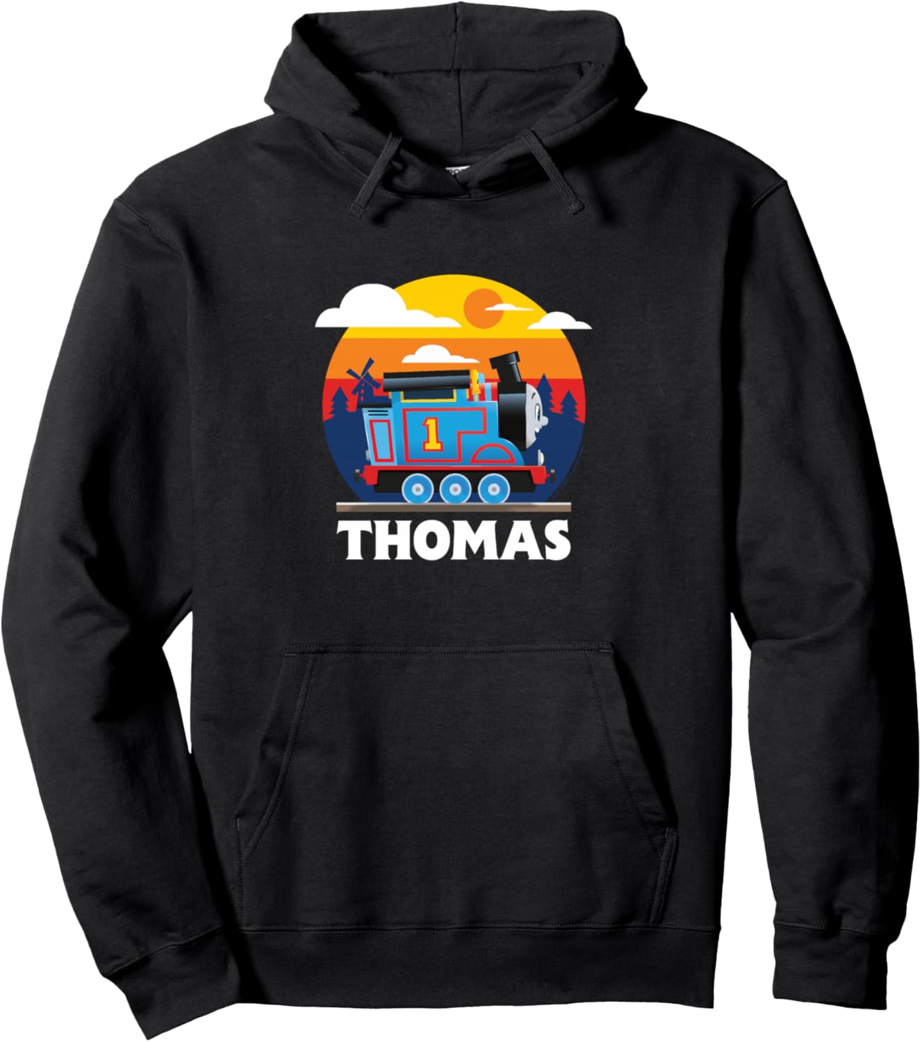 Худи с изображением паровозика Томаса в круглой толстовке на закате Thomas & Friends, черный
Худи с изображением паровозика Томаса в круглой толстовке на закате Thomas & Friends, черный