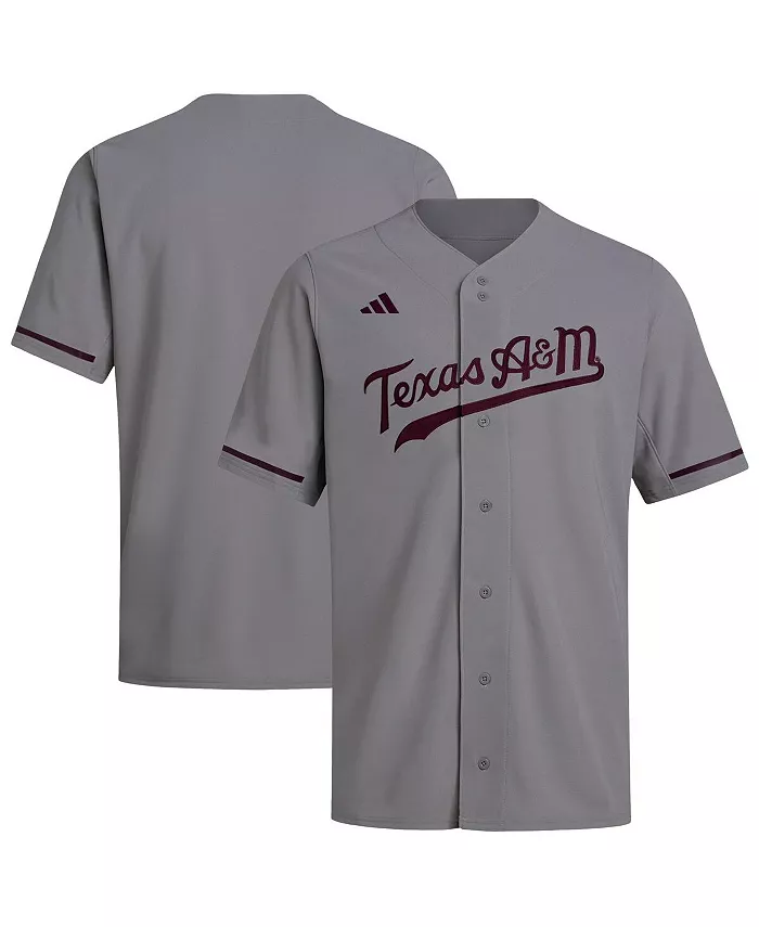 Мужская серая бейсбольная джерси Texas A&M Aggies Replica adidas
Мужская серая бейсбольная джерси Texas A&M Aggies Replica adidas