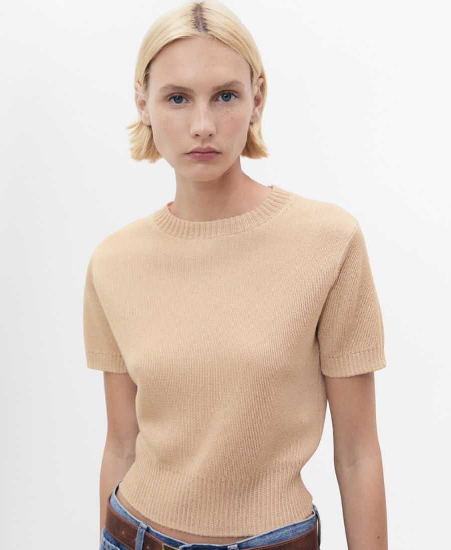 Женский укороченный свитер с короткими рукавами MANGO, Light, Pastel Gray
Женский укороченный свитер с короткими рукавами MANGO, Light, Pastel Gray