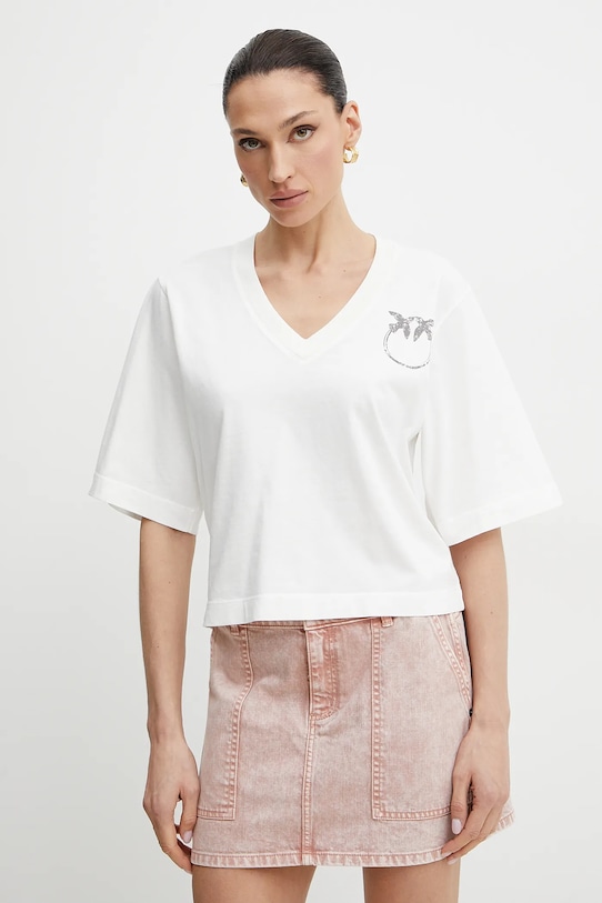 Хлопковая футболка Pinko, белый
Хлопковая футболка Pinko, белый