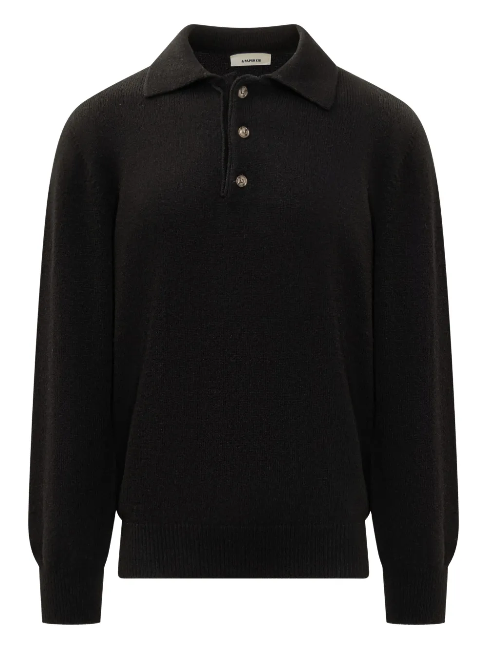 Трикотажная рубашка-поло с длинным рукавом A PAPER KID, черный
Трикотажная рубашка-поло с длинным рукавом A PAPER KID, черный