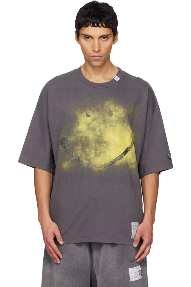 Футболка с контрастной отделкой и принтом в виде улыбающегося лица Maison Mihara Yasuhiro, черный
Футболка с контрастной отделкой и принтом в виде улыбающегося лица Maison Mihara Yasuhiro, черный