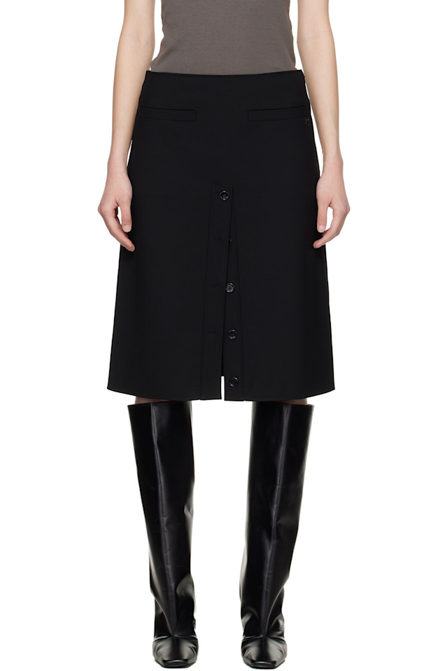 Юбка миди на пуговицах Courrèges, черный
Юбка миди на пуговицах Courrèges, черный