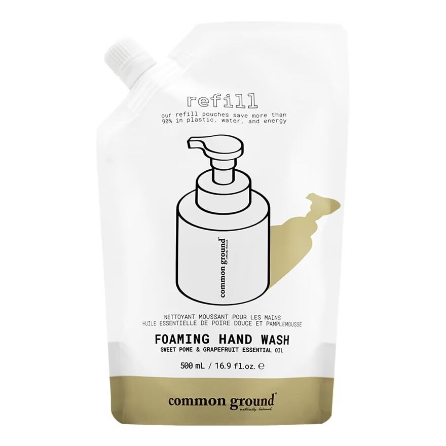 Common Ground Пенящийся сменный блок для мытья рук - Sweet Pome Grapefruit 500 мл
Common Ground Пенящийся сменный блок для мытья рук - Sweet Pome Grapefruit 500 мл