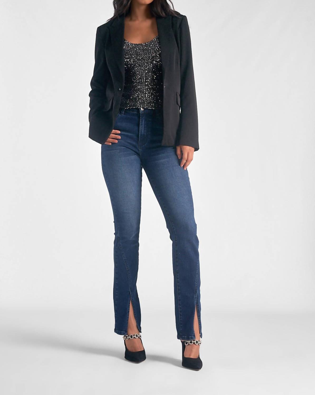 Черный блейзер Rock Blazer со стразами ELAN
Черный блейзер Rock Blazer со стразами ELAN