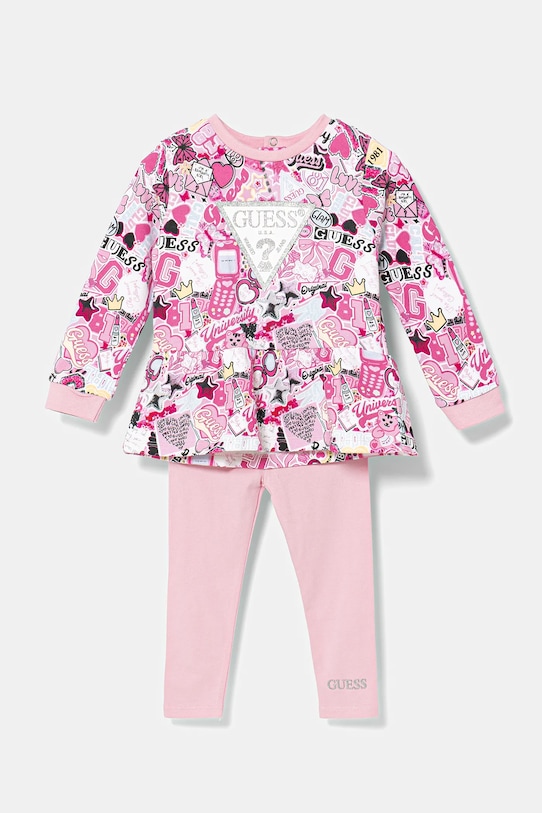 Хлопковый комплект для малышей Guess, розовый
Хлопковый комплект для малышей Guess, розовый