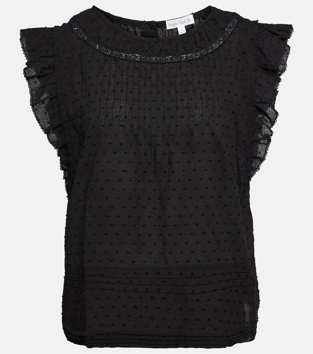 Хлопковый топ Galia с оборками POUPETTE ST BARTH, черный
Хлопковый топ Galia с оборками POUPETTE ST BARTH, черный
