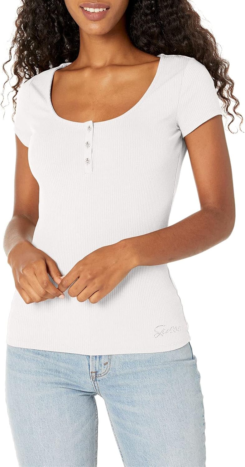 Женская короткая футболка с рукавом Karlee Jewel Button Henley GUESS, Pure White, Белый, Женская короткая футболка с рукавом Karlee Jewel Button Henley GUESS, Pure White
Женская короткая футболка с рукавом Karlee Jewel Button Henley GUESS, Pure White, Белый, Женская короткая футболка с рукавом Karlee Jewel Button Henley GUESS, Pure White