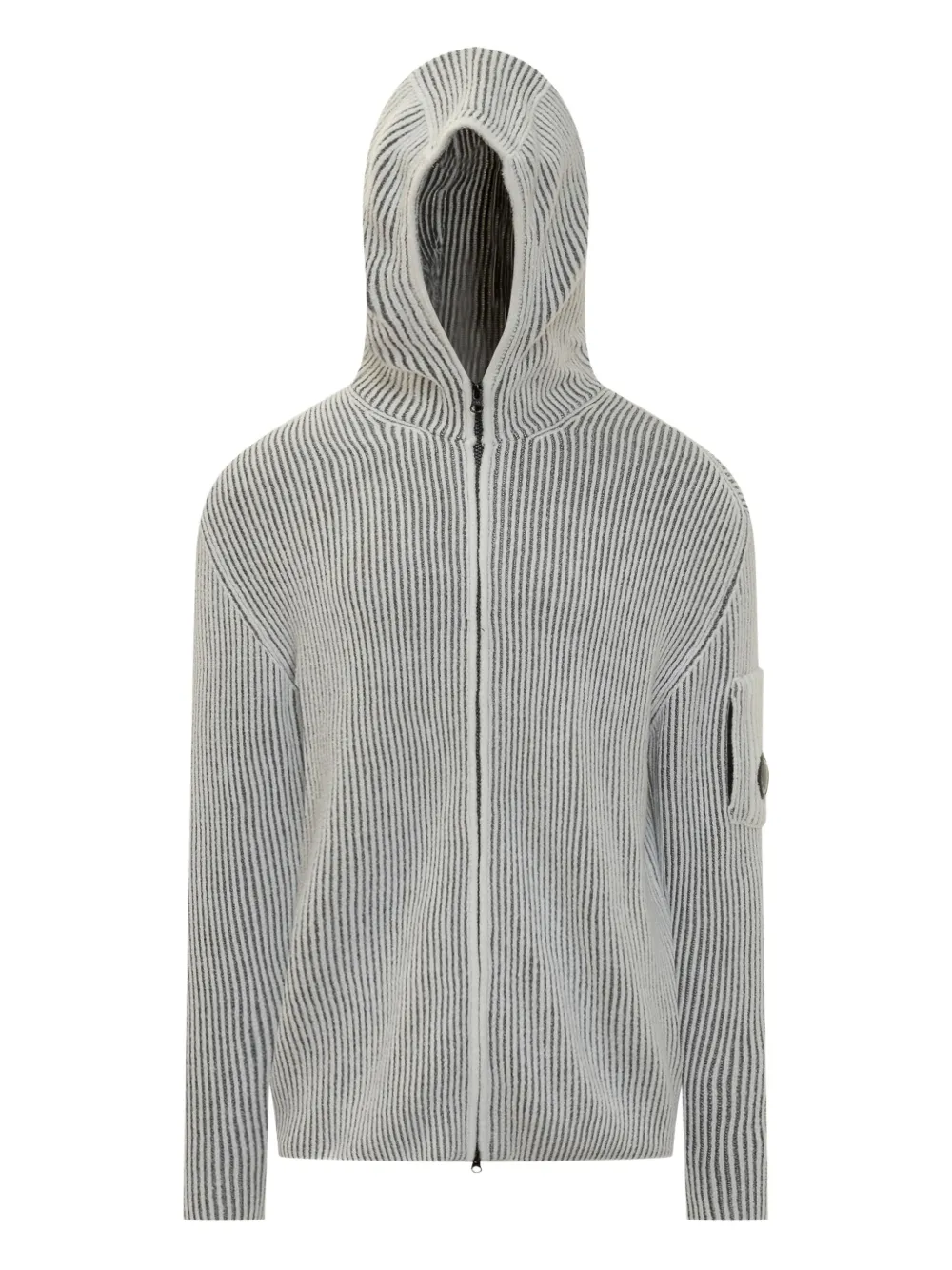 Кардиган с капюшоном и рубчатой вязкой C.P. Company, серый
Кардиган с капюшоном и рубчатой вязкой C.P. Company, серый