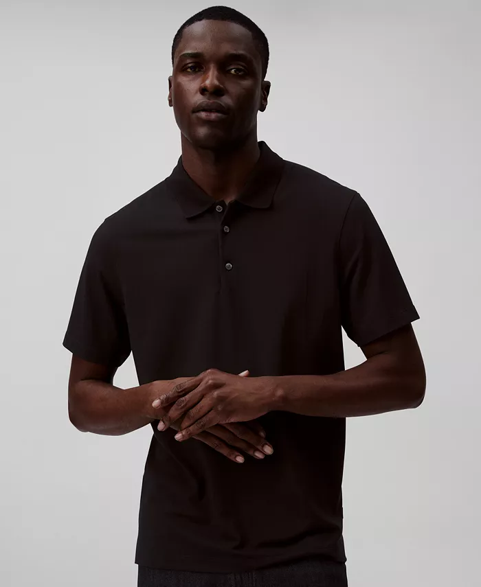 Мужская поло с коротким рукавом из стретч-жаккарда Calvin Klein, черный
Мужская поло с коротким рукавом из стретч-жаккарда Calvin Klein, черный