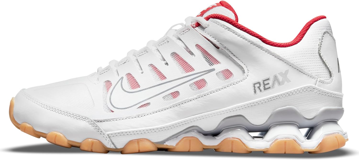 Кроссовки для кросс-тренинга Nike Reax 8 TR для мужчин, White/White-Wolf Grey-Chile Red
Кроссовки для кросс-тренинга Nike Reax 8 TR для мужчин, White/White-Wolf Grey-Chile Red