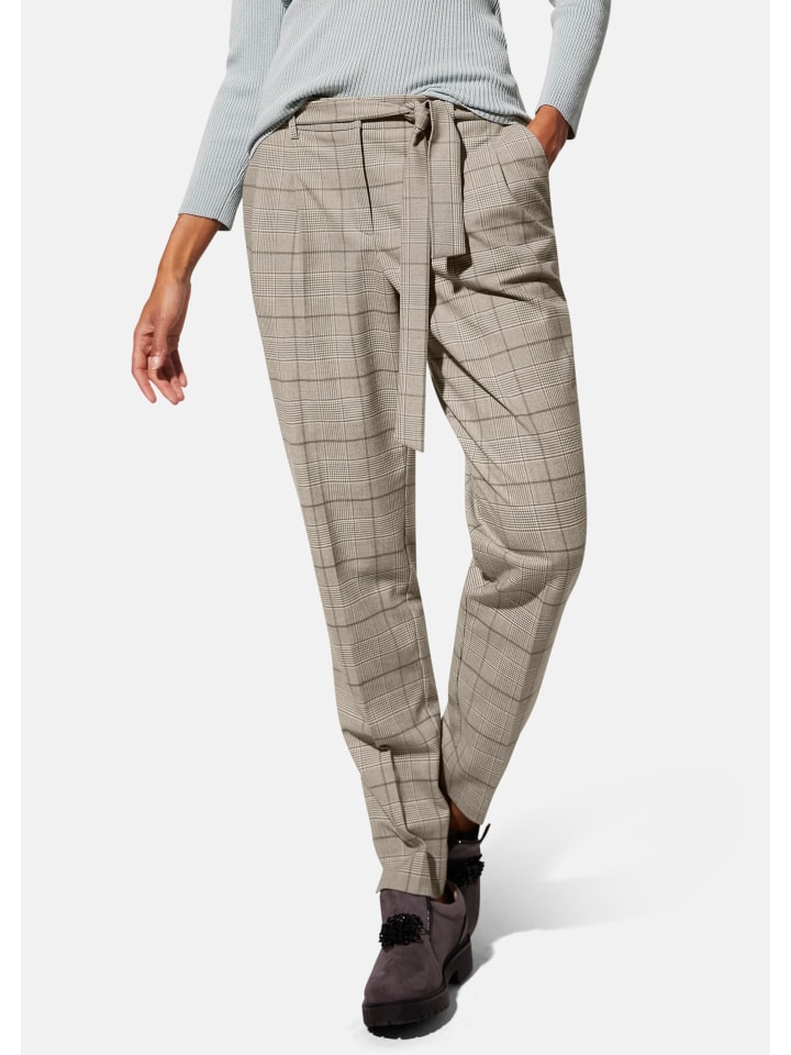 MADELEINE Клетчатые плиссированные брюки с поясом, бежевого/многоцветного оттенка
MADELEINE Клетчатые плиссированные брюки с поясом, бежевого/многоцветного оттенка