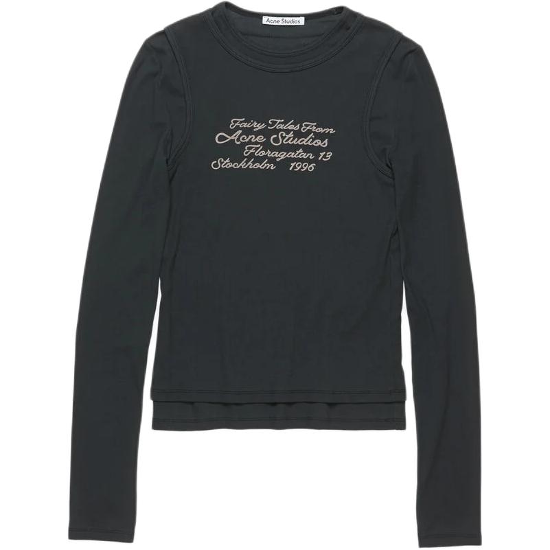 Вышитая футболка Acne Studios, черный
Вышитая футболка Acne Studios, черный