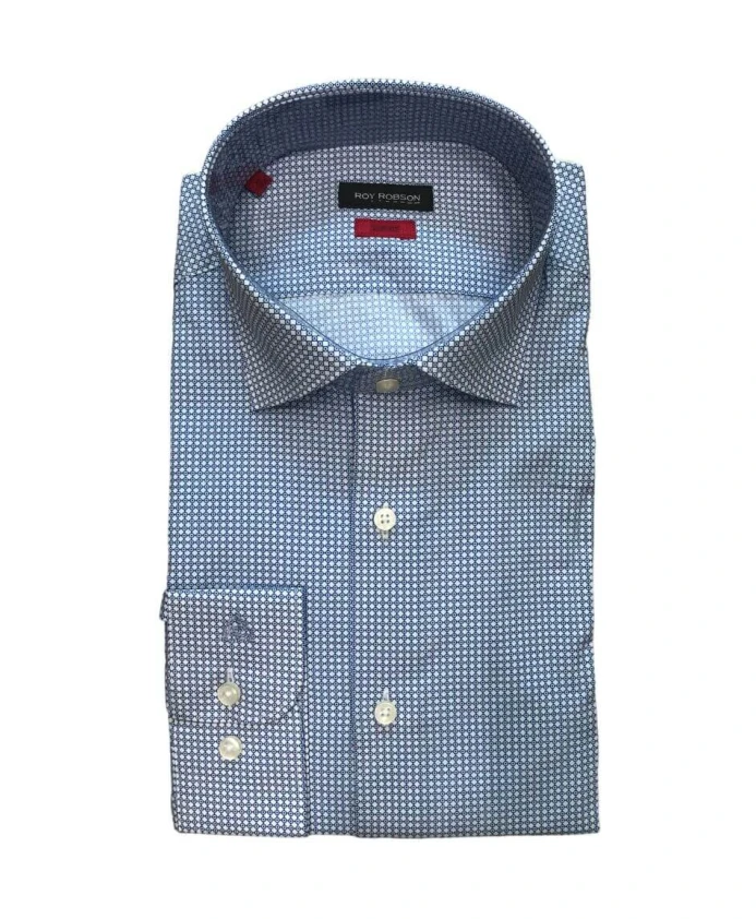 Рубашка приталенного кроя с геометрическим узором Roy Robson, синий
Рубашка приталенного кроя с геометрическим узором Roy Robson, синий