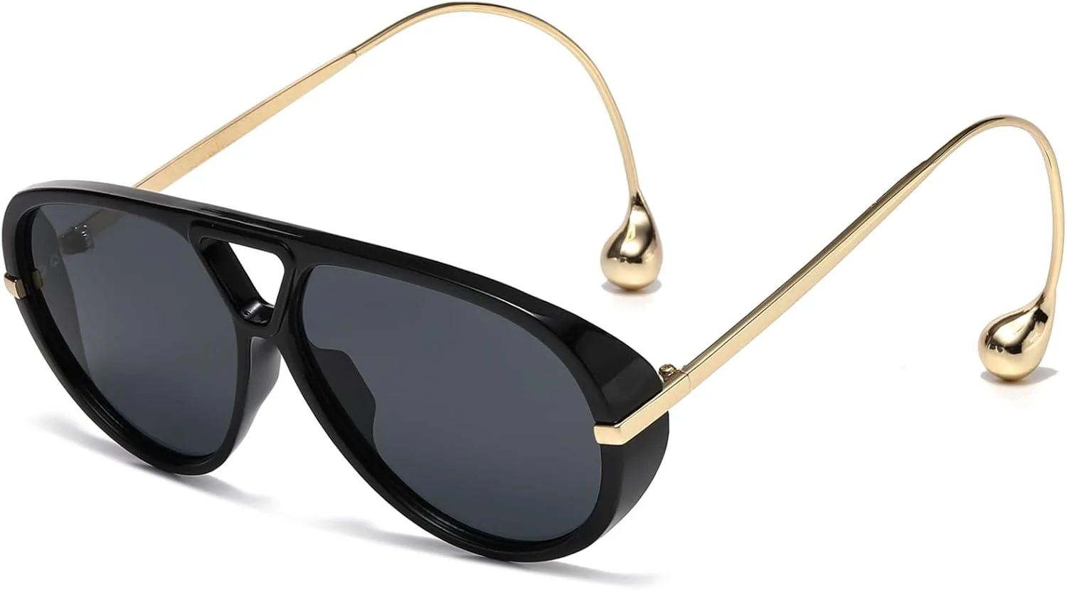 Женские солнцезащитные очки-авиаторы большого размера LASPOR в винтажном стиле с регулируемыми серьгами, крупная оправа (черная оправа/черные линзы), Black
Женские солнцезащитные очки-авиаторы большого размера LASPOR в винтажном стиле с регулируемыми серьгами, крупная оправа (черная оправа/черные линзы), Black