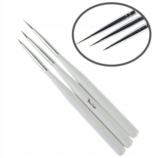 Набор кистей для дизайна ногтей, 3 шт. Deni Carte
Набор кистей для дизайна ногтей, 3 шт. Deni Carte