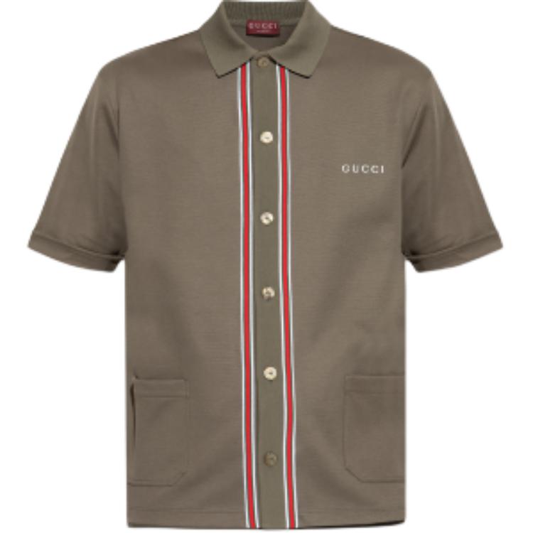 Хлопковая пике поло с вышивкой GUCCI, зеленый
Хлопковая пике поло с вышивкой GUCCI, зеленый