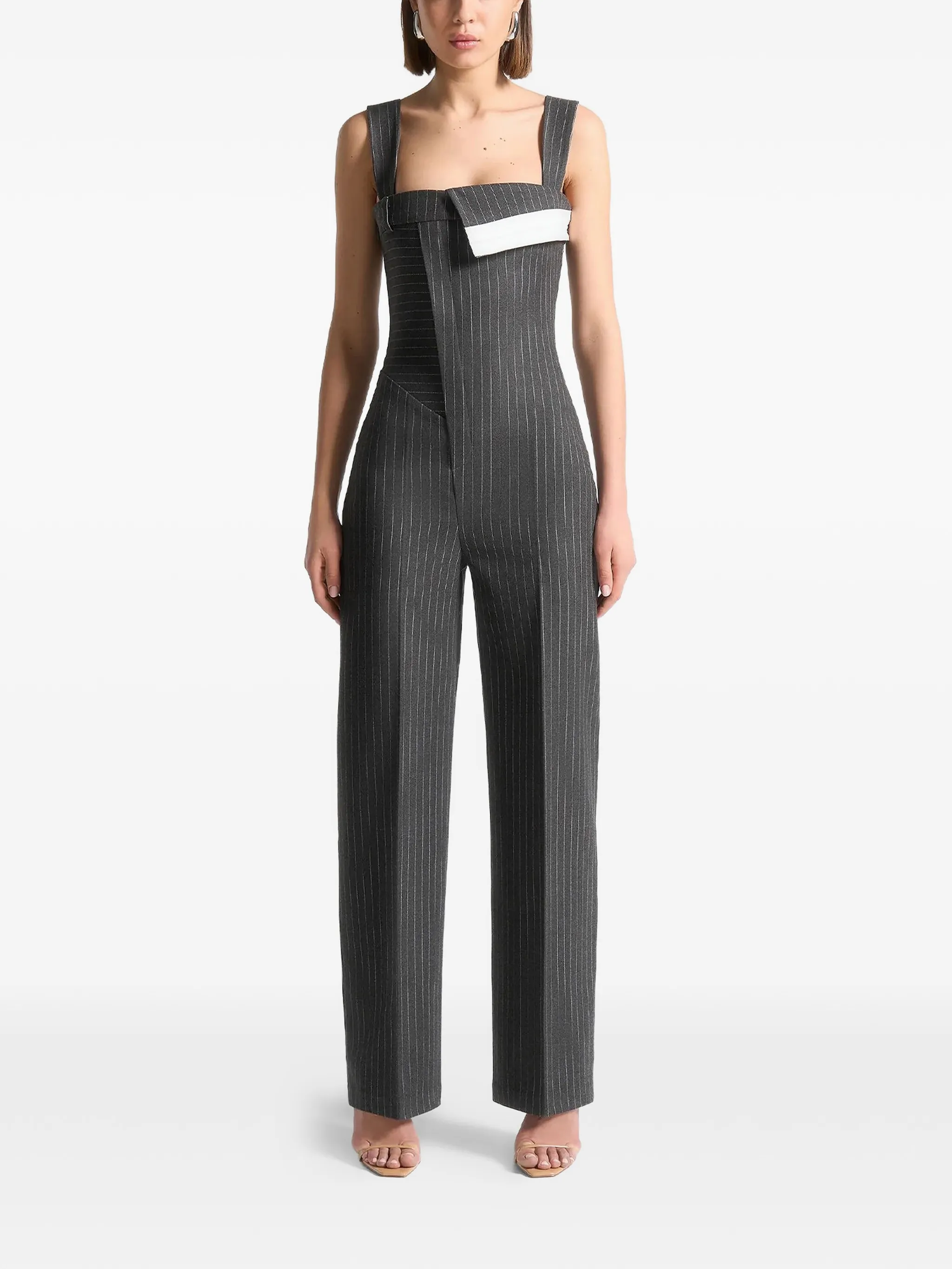 Комбинезон Camille в тонкую полоску со съемными бретелями Manière De Voir, серый
Комбинезон Camille в тонкую полоску со съемными бретелями Manière De Voir, серый