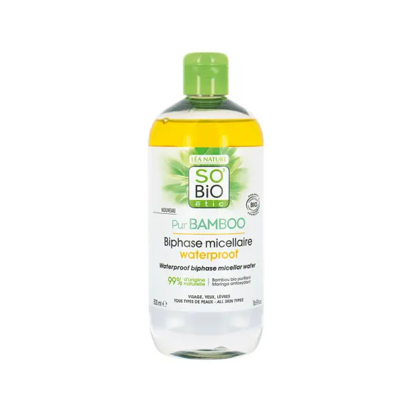 Двухфазная мицеллярная вода, 500 мл So'Bio Etic Pur bamboo
Двухфазная мицеллярная вода, 500 мл So'Bio Etic Pur bamboo