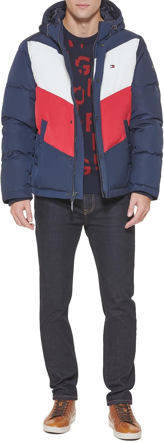 Мужской стеганый жилет с воротником-стойкой Tommy Hilfiger Mens, Midnight/Ice/Red Puffer
Мужской стеганый жилет с воротником-стойкой Tommy Hilfiger Mens, Midnight/Ice/Red Puffer
