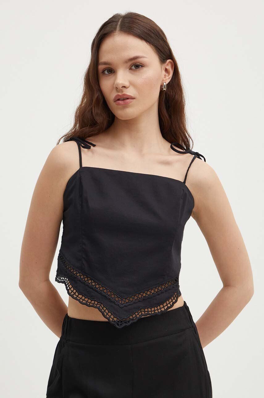 Хлопковый топ Sisley, черный
Хлопковый топ Sisley, черный